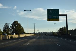 I-405 south enters Tukwila from Renton, WA, one mile from I-5/SR 518