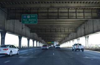 U.S. 30 turns south from I-405 along I-5 to I-84 east in Portland, OR