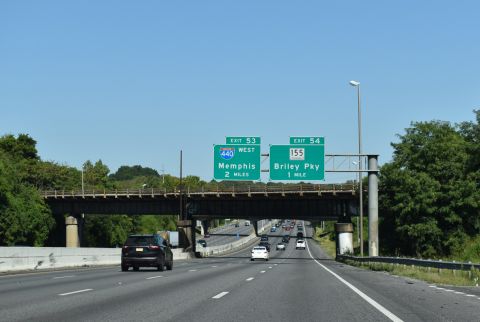 Former overheads for I-440 and SR 155 on I-24 westbound