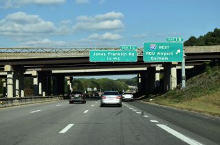 U.S. 1 north at I-40 west and Interstate 440 east at Raleigh, North Carolina