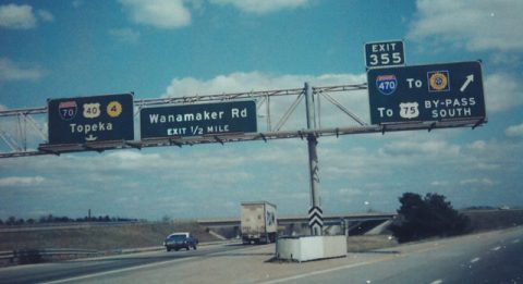 I-70/US 40/K-4 east at I-470/US 75 - 1984