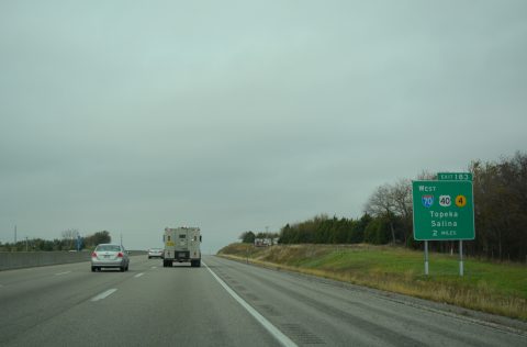I-70/Kansas Tpk west at I-470 - Tecumseh