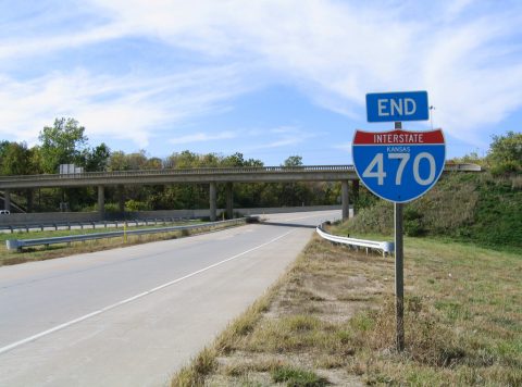 I-470/US 75 west at I-70/US 40/K-4 - Topeka, KS