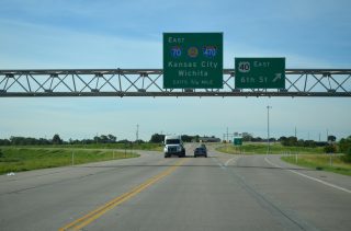K-4 west at US 40/I-70-470 - Topeka, KS