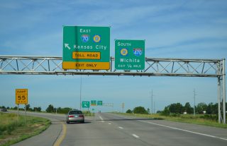 US 40/K-4 west at I-70/470/Kansas Tpk - Topeka