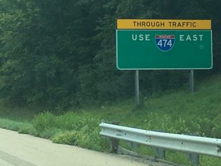 I-74 east at I-474/IL 6 - Peoria, IL