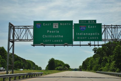I-74 east at I-474/IL 6 - 2011