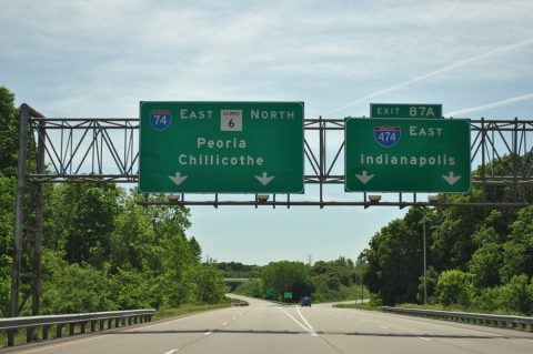 I-74 east at I-474/IL 6 - 2011