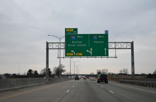 I-74 west a half mile from I-474 at East Peoria, IL
