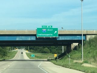 I-74 west at I-474/IL 6 - Peoria