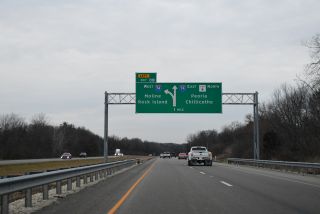 I-474 west one mile from I-74 and IL 6 at Peoria