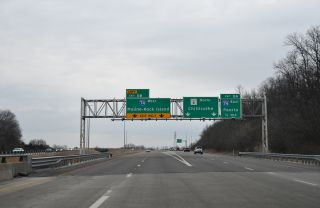 I-474 west at Left Exit 0 B for I-74 to the Quad Cities