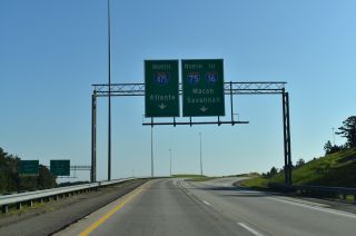 Hartley Bridge Rd entrance ramps to I-75 and I-475 north at Macon, GA