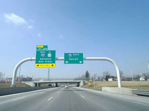 I-75 north at I-475 - Toledo, OH