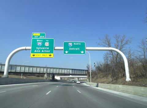 I-75 north at I-475 - Toledo, OH
