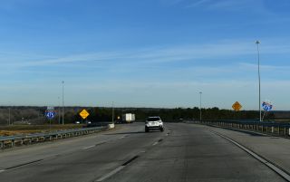 The northbound beginning of I-475 at Macon, Georgia