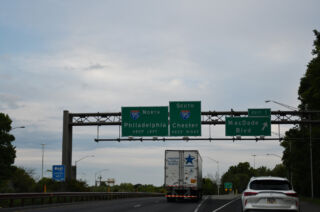 I-476 south at MacDade Boulevard, just ahead of I-95 outside Chester, PA
