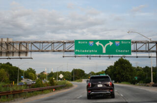 The south end of Interstate 476 near Chester, PA