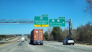 Exit 9 leaves I-485 north for U.S. 29/74 to CLT Airport just before I-85