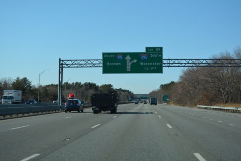 I-95 south at I-495 - Salisbury, MA