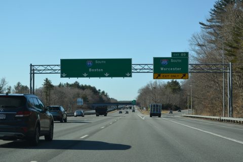 I-95 south at I-495 - Salisbury, MA