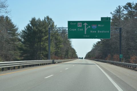 I-495 south at I-195/Route 25 - Wareham, MA