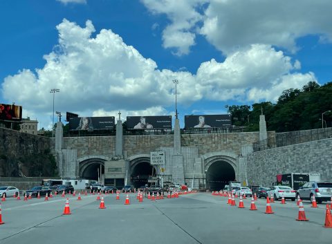 Route 495 east at Lincoln Tunnel, Weehawken, NJ