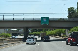 U.S. 30 east a half mile ahead of I-405 in Portland, OR