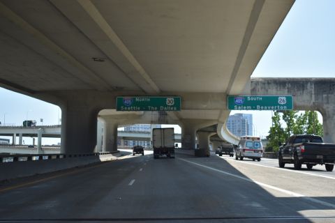 The planned north end of I-505 at I-405 in Portland, Oregon