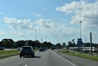 The west end shield for Interstate 516 in Garden City, GA