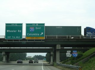 SR 232 south at I-20/520 - Augusta, GA 2007