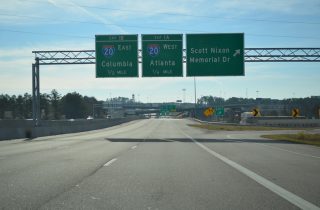 SR 232 south at I-20/520 - Augusta, GA