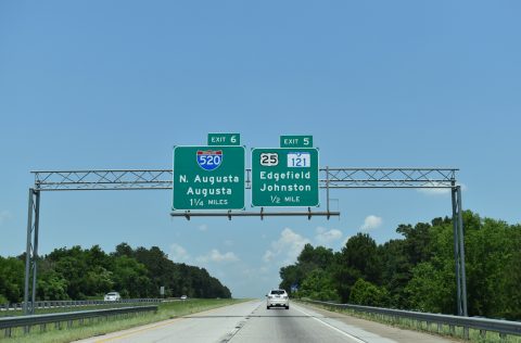 I-20 east at I-520 - North Augusta, SC