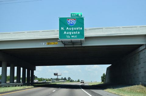 I-20 east at I-520 - North Augusta, SC