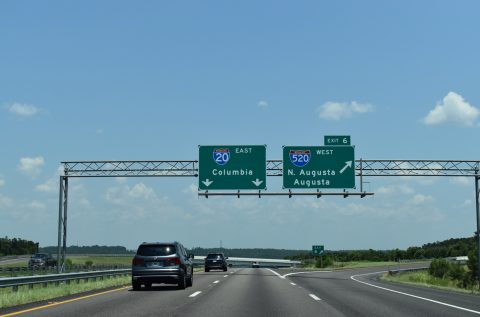 I-20 east at I-520 - North Augusta, SC