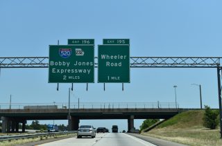 I-20 east at I-520/SR 232 - Augusta, GA