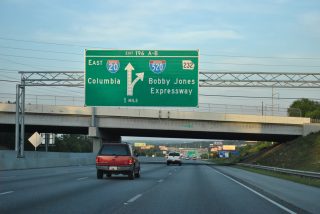 I-20 east at I-520/SR 232 - Augusta, GA - 2012