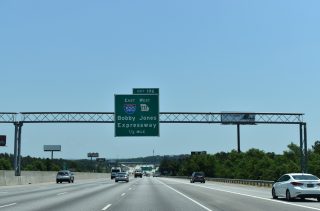 I-20 east at I-520/SR 232 - Augusta, GA