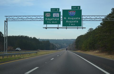 I-20 west at I-520 - North Augusta, SC