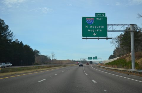 I-20 west at I-520 - North Augusta, SC