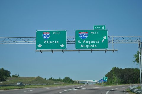 I-20 west at I-520 - North Augusta, SC