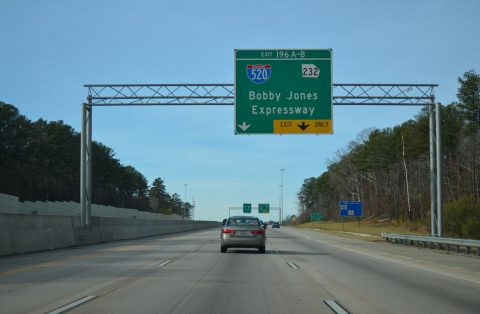 I-20 west at I-520/SR 232 - Augusta, GA - 2012