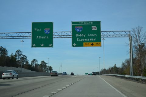 I-20 west at I-520/SR 232 - Augusta, GA - 2012