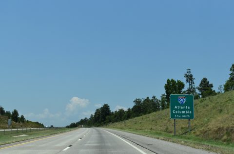 I-520 east at I-20 - North Augusta, SC