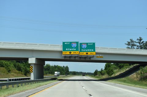 I-520 east at I-20 - North Augusta, SC