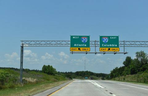 I-520 east at I-20 - North Augusta, SC