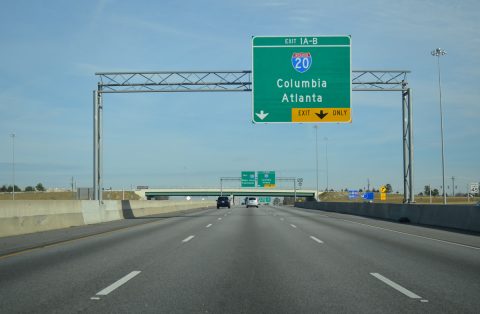 I-520 west at I-20/SR 232 - Augusta, GA