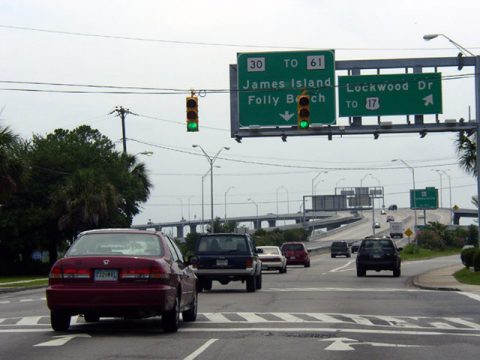 Calhoun St west at S.C. 30 - Charleston