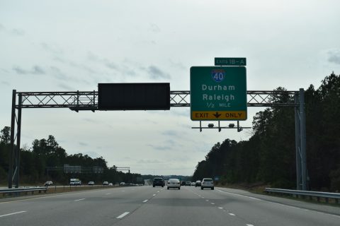 I-540 west at I-40/NC 540 - Durham