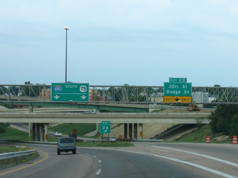 I-480 west at US 75/North Fwy - Omaha, NE